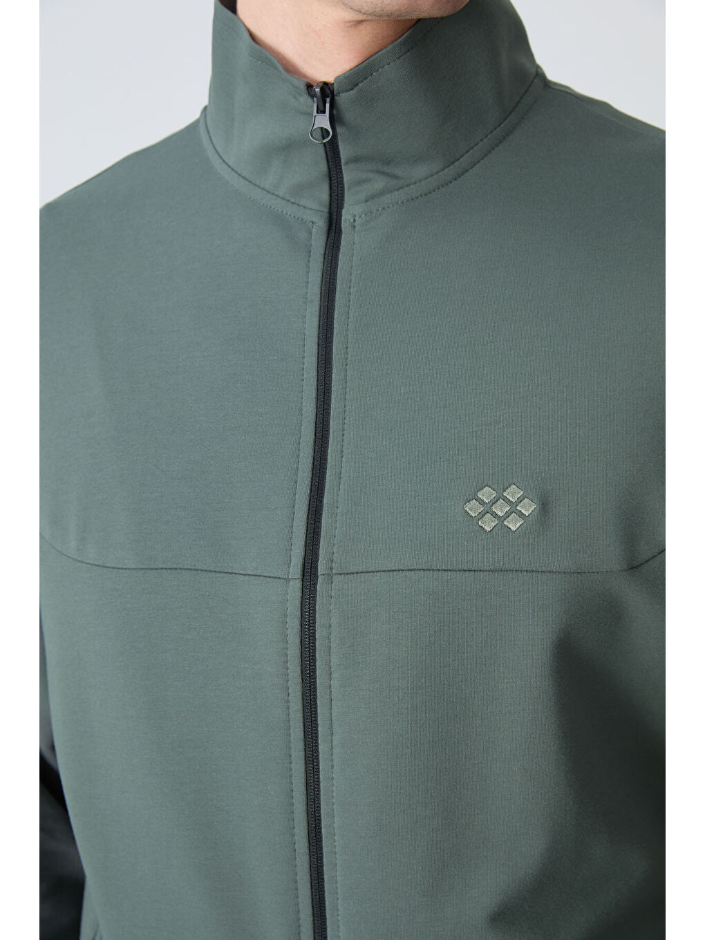 Haki Pamuklu Kalın Yumuşak Dokulu Comfort Fit Basic Erkek Eşofman Takım - 85260-6