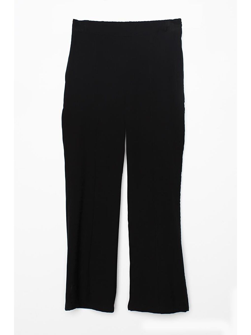 Siyah-Geniş Manşetli Nervür Dikişli Pantolonlu Takım-6