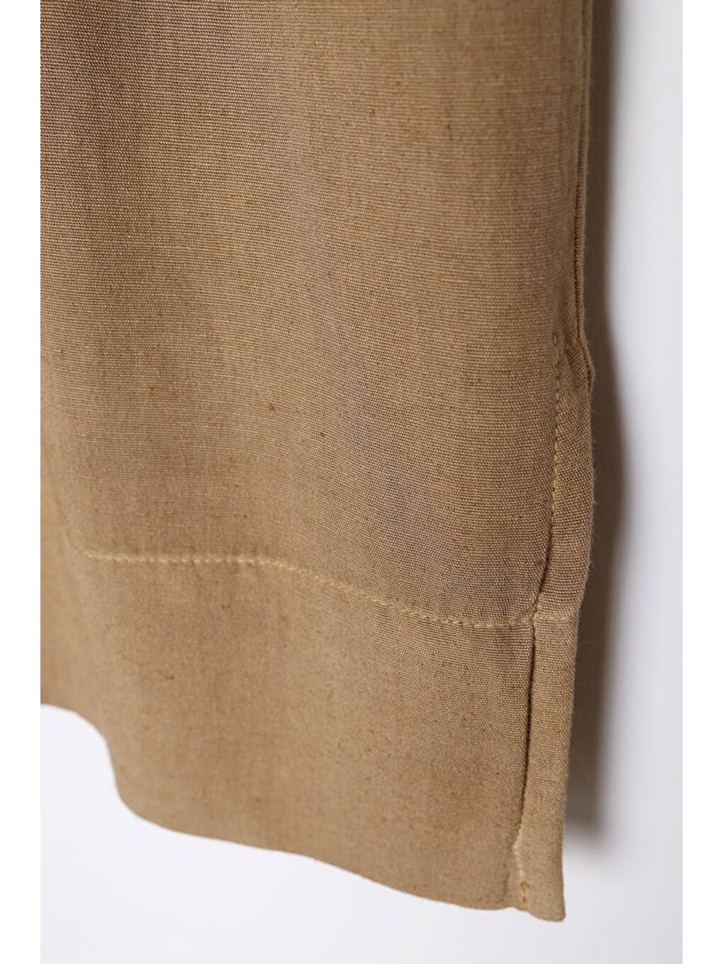 Bej Vizon-Degrade Keten Pantolonlu Takım-4