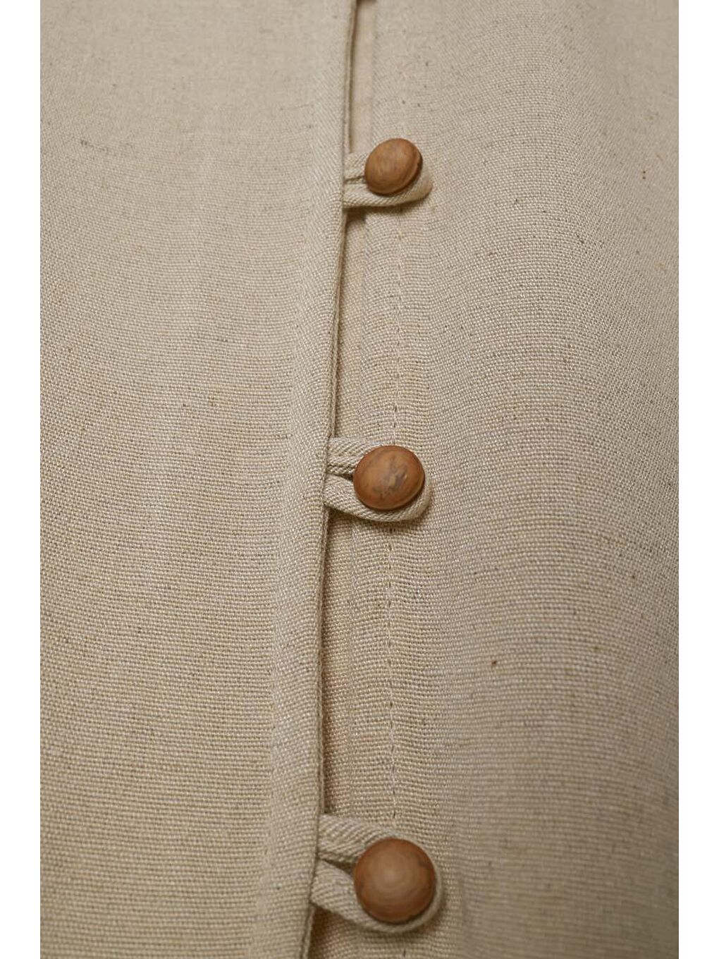 Bej-Hakim Yaka Pantolonlu Takım-4