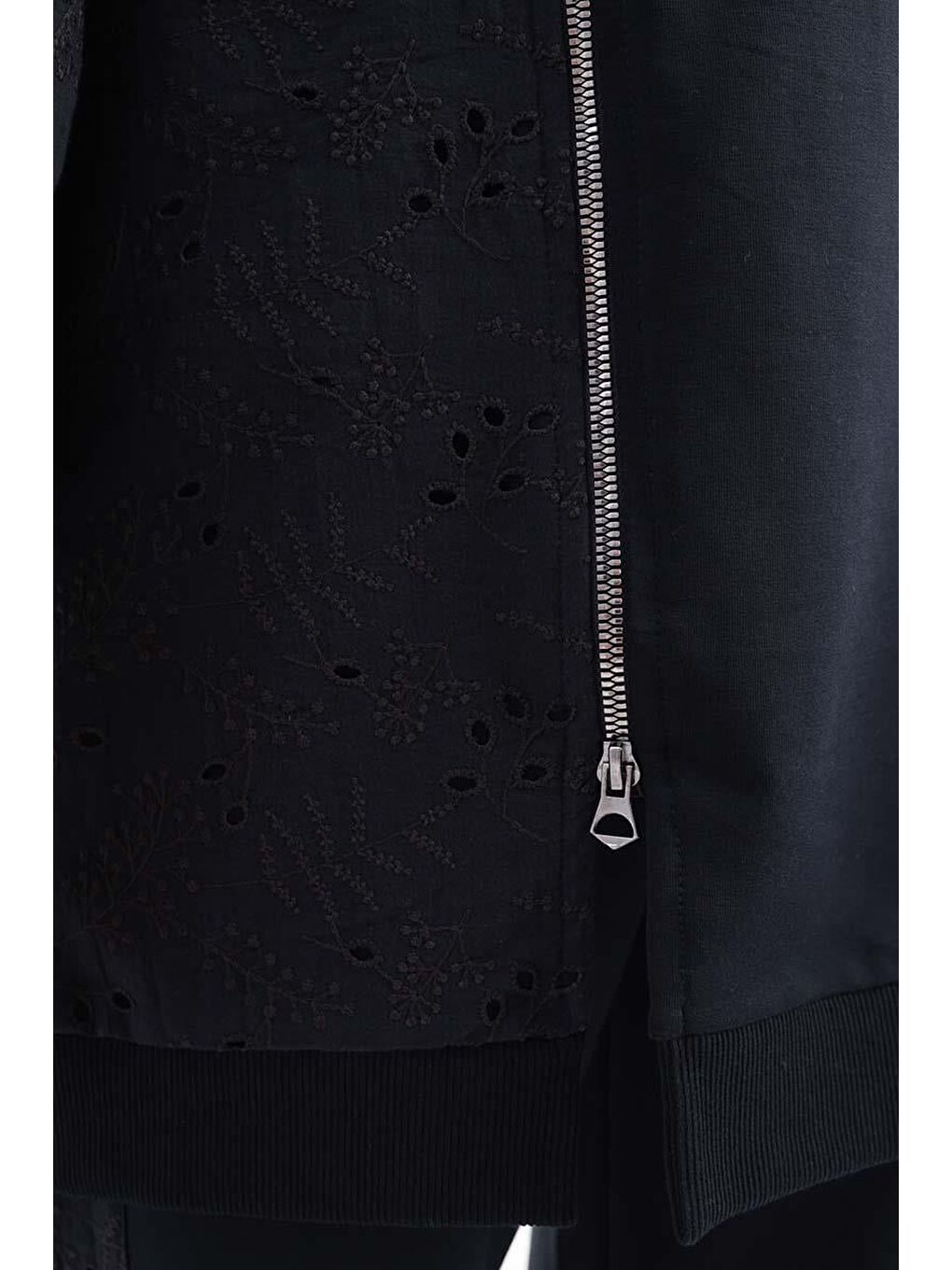 Lacivert-Büyük Beden Fisto Garnili Pantolonlu Takım-4