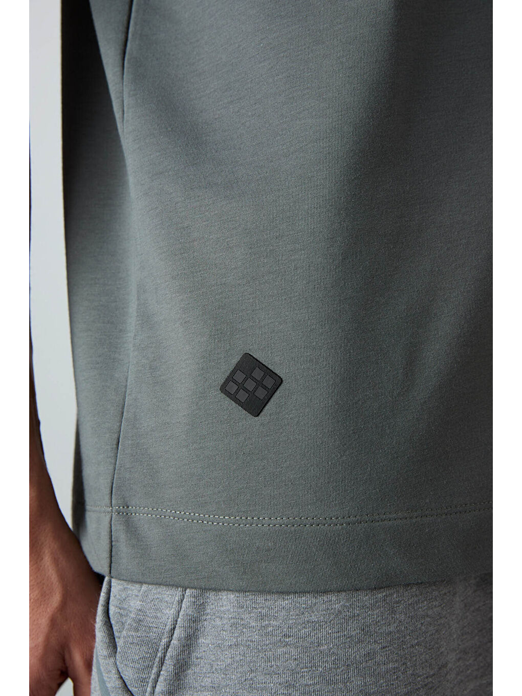 Haki Pamuklu Kalın Yumuşak Dokulu Oversize Fit Baskılı Erkek Tişört - 88345-8