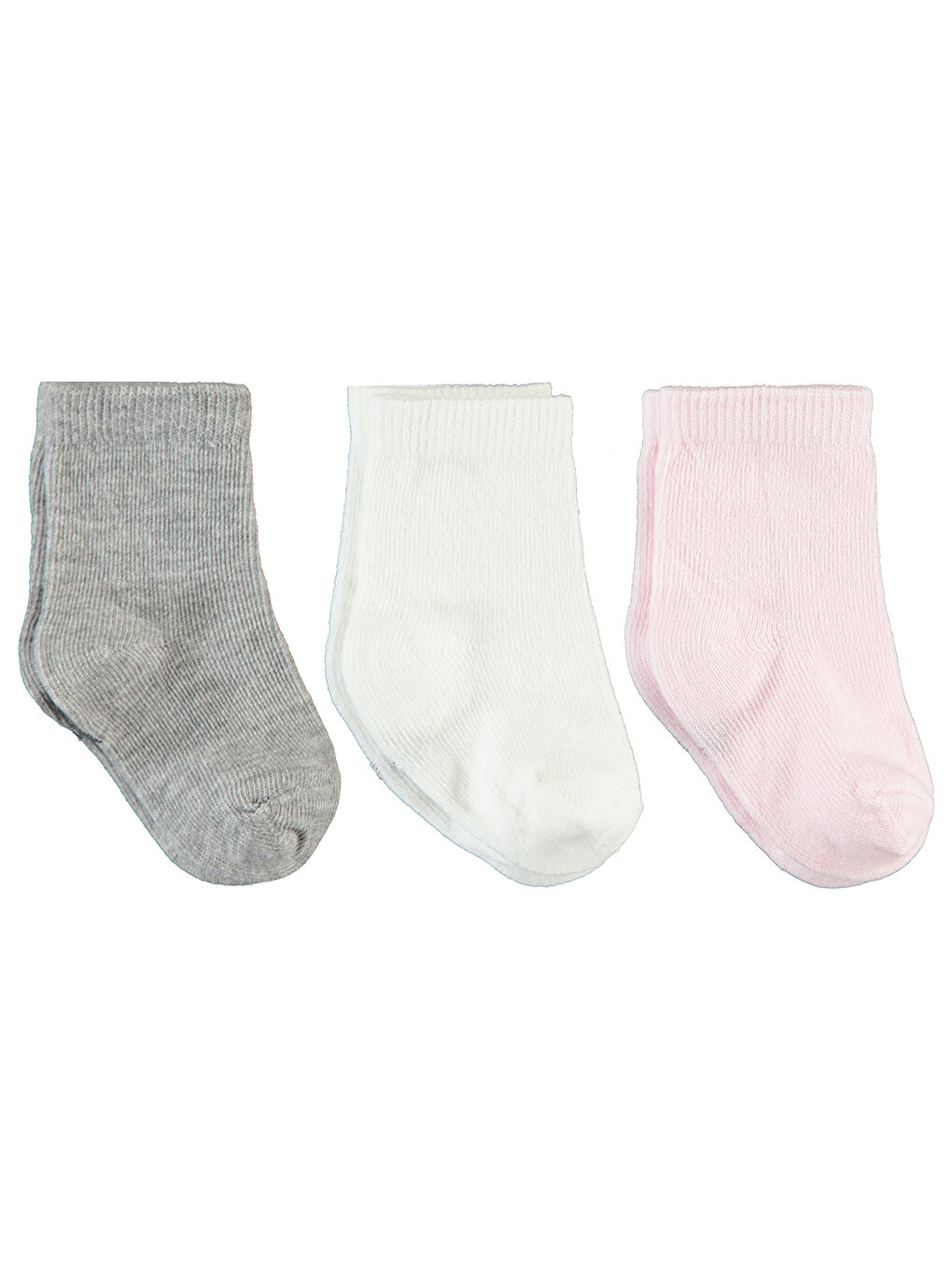 Kız Bebek 3'lü Çorap Set 6-18 Ay Pembe