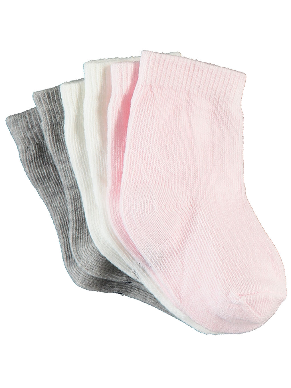 Kız Bebek 3'lü Çorap Set 6-18 Ay Pembe-1