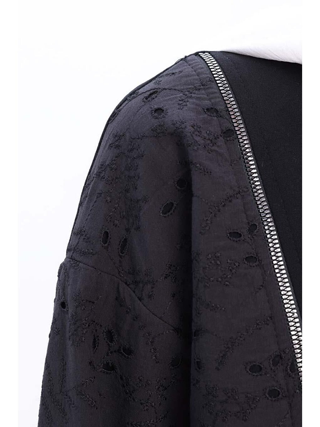 Siyah-Büyük Beden Fisto Garnili Pantolonlu Takım-5