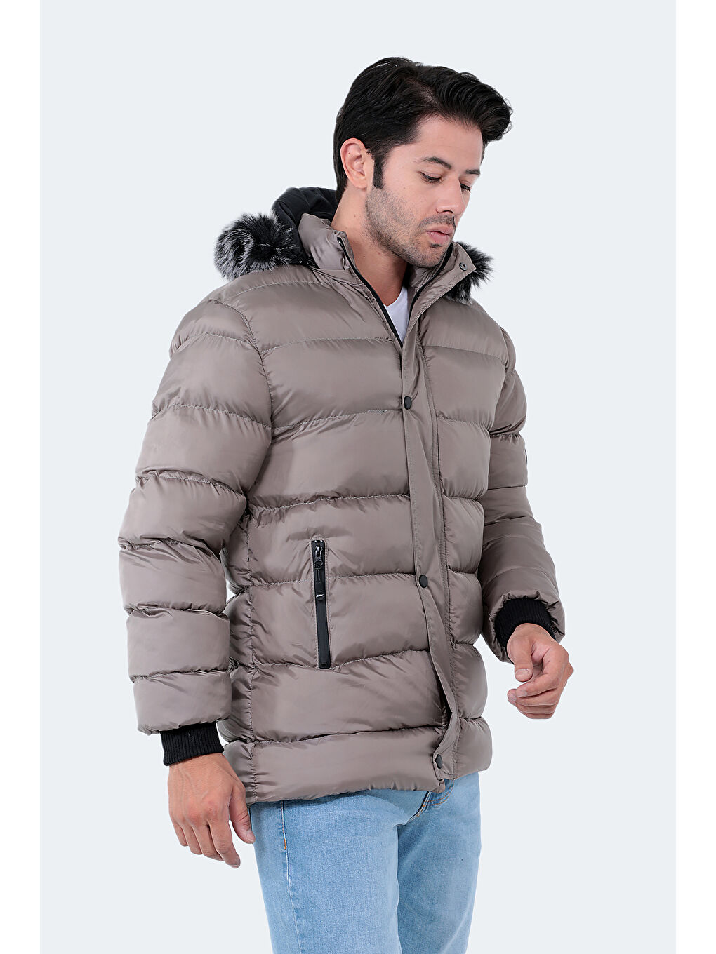 HARSHAL Erkek Mont & Kaban Gri-2