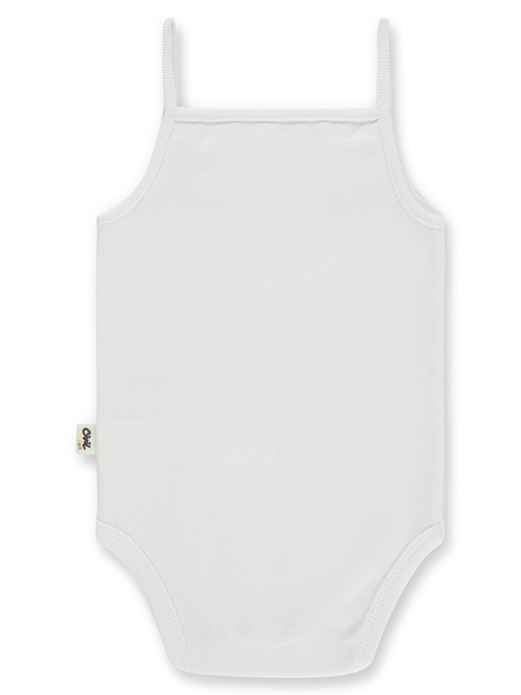 Baby Kız Bebek Çıtçıtlı Badi 3-9 Ay Beyaz-1