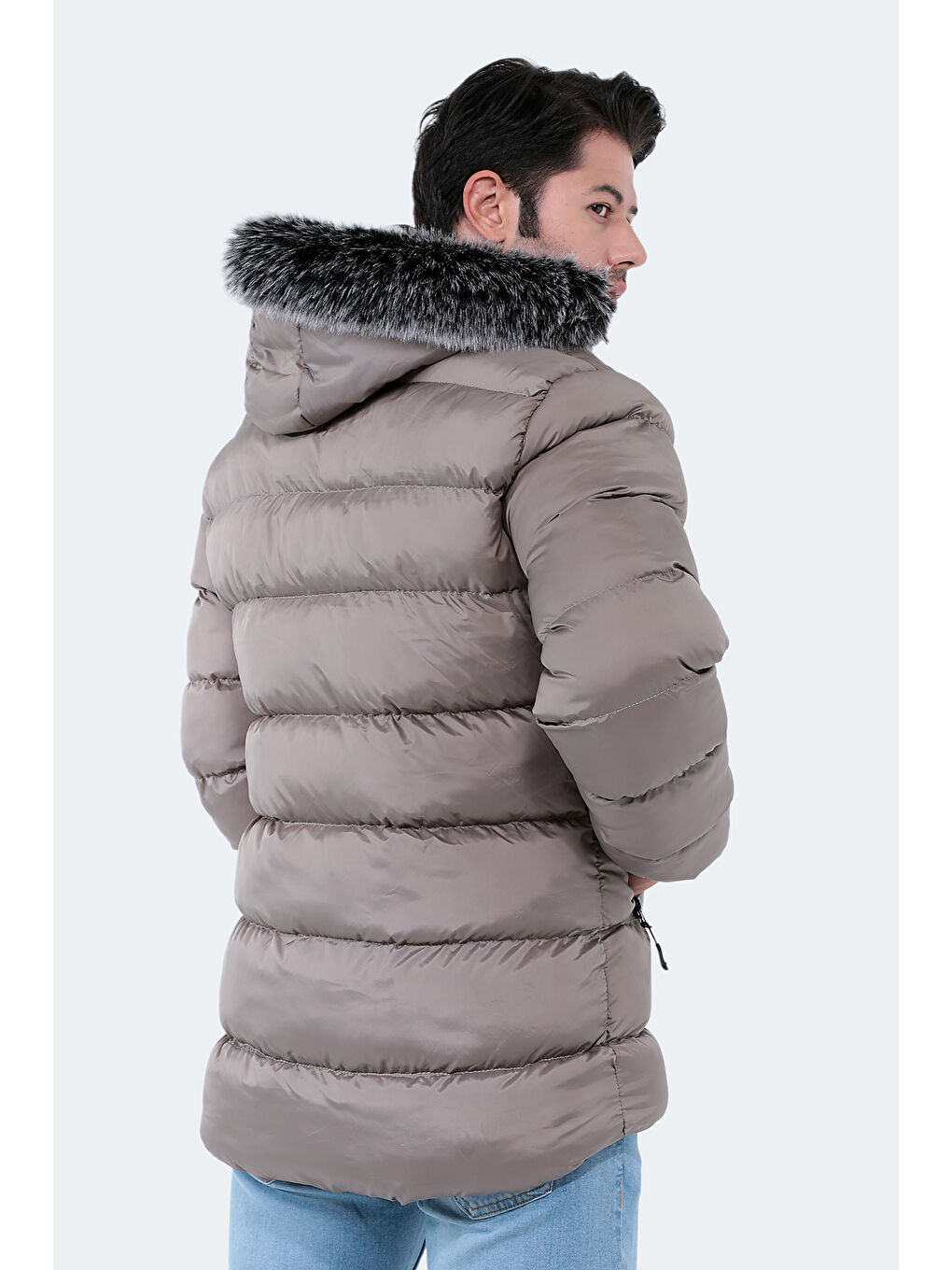 HARSHAL Erkek Mont & Kaban Gri-3