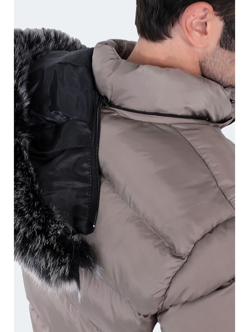 HARSHAL Erkek Mont & Kaban Gri-4