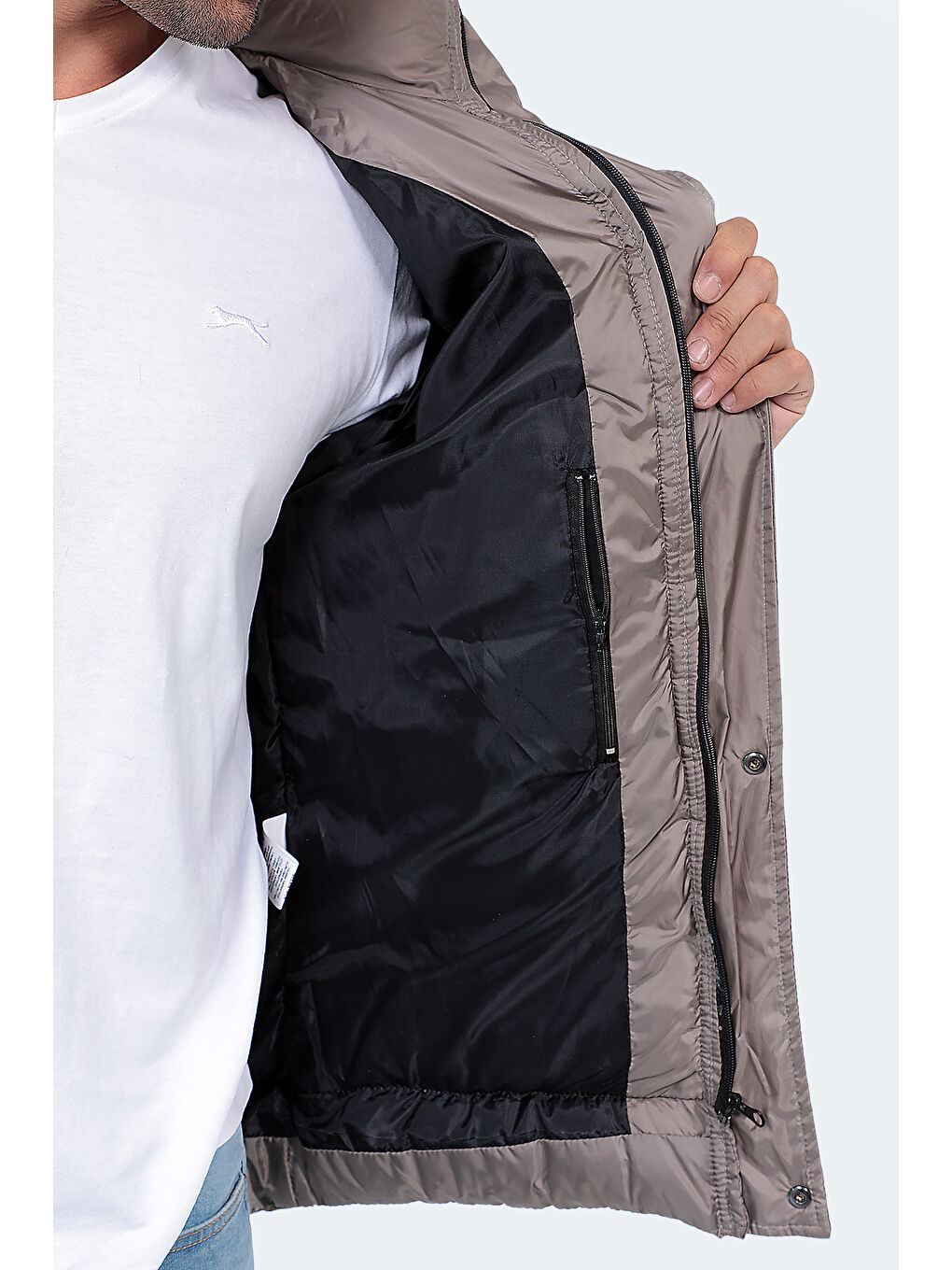 HARSHAL Erkek Mont & Kaban Gri-5