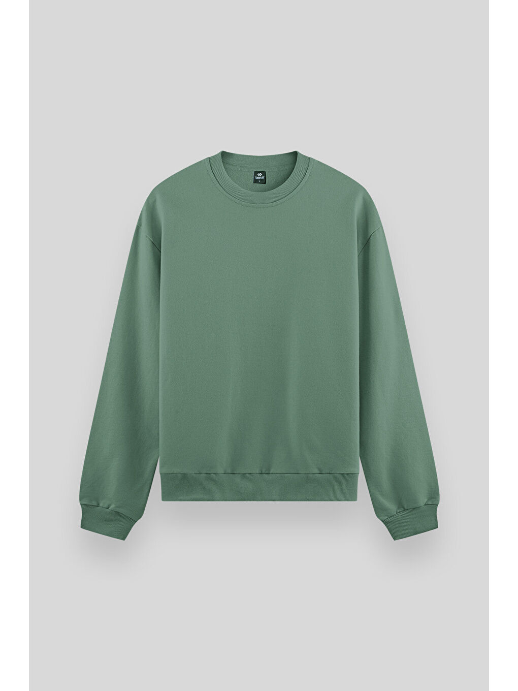 Açık Yeşil Basic O Yaka Rahat Form Erkek Sweatshirt - 88053