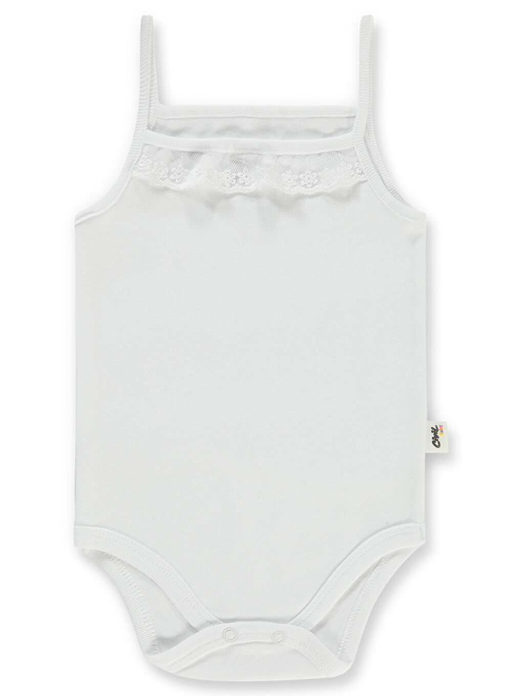 Baby Kız Bebek Çıtçıtlı Badi 12-24 Ay Beyaz