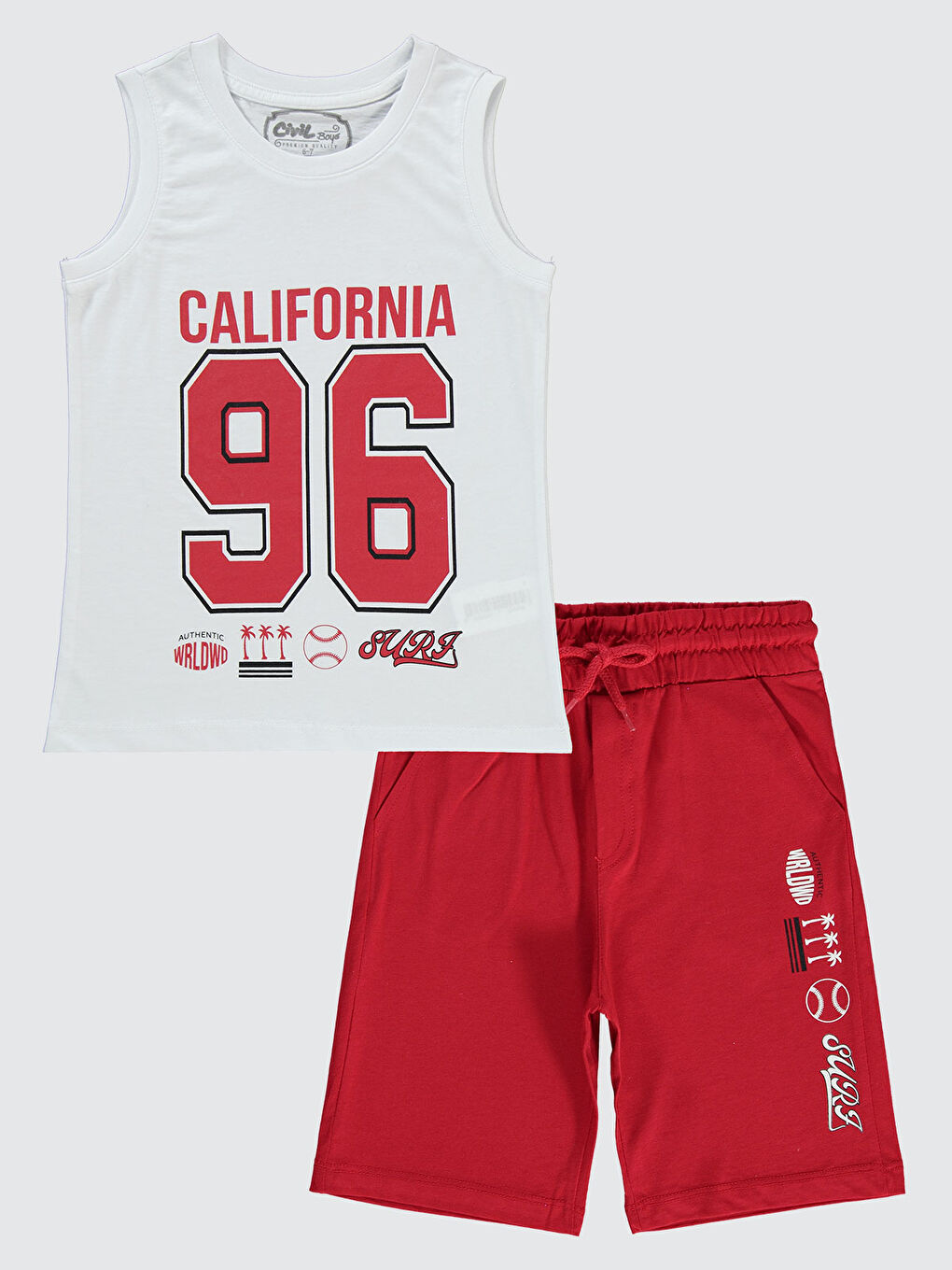 Boys Erkek Çocuk Takım 6-9 Yaş Beyaz