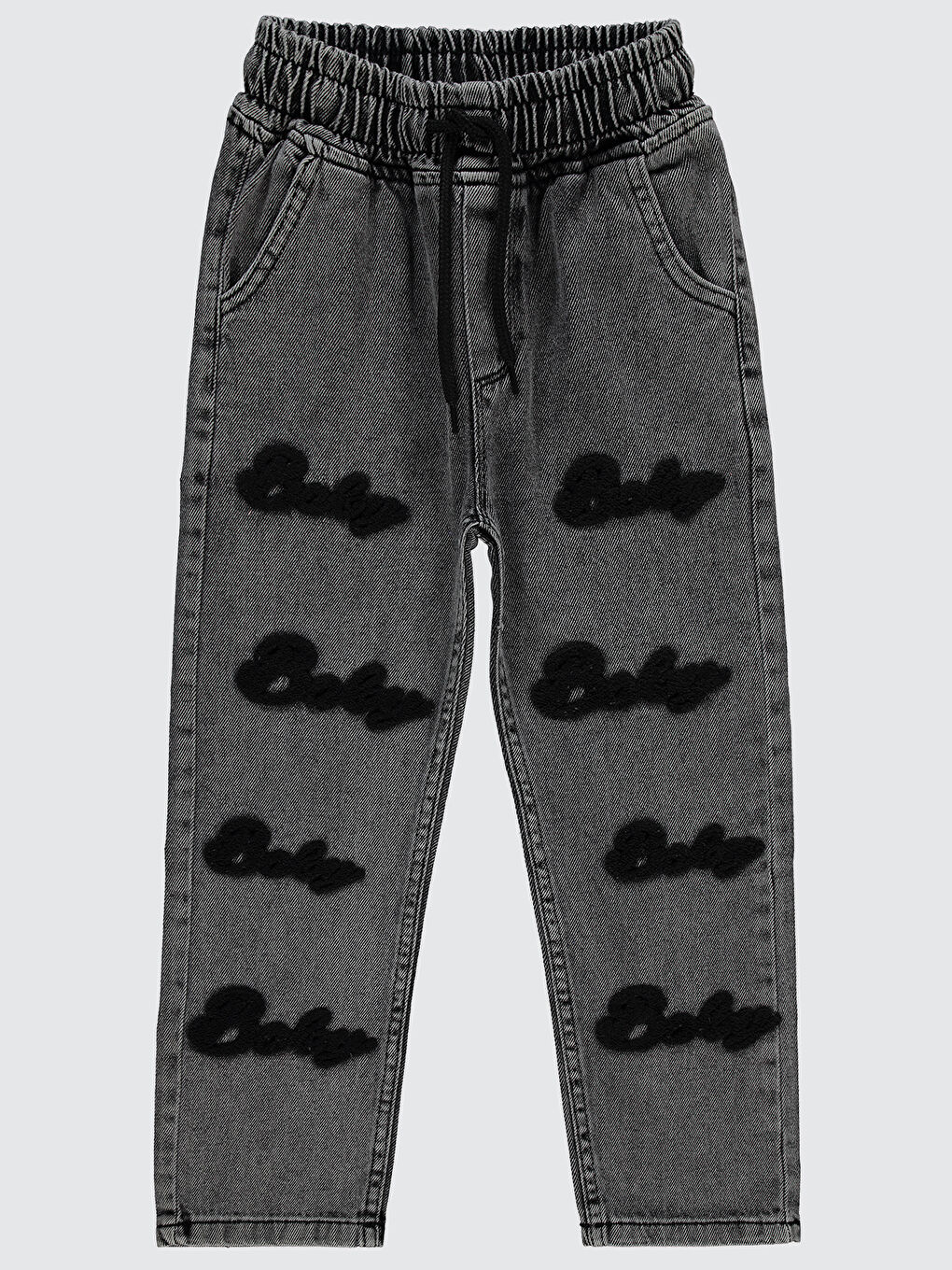 Gri Girls Kız Çocuk Pantolon 6-9 Yaş Füme