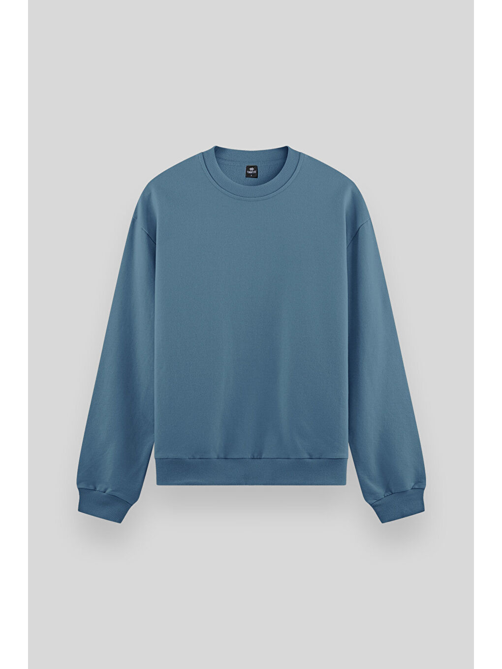 Orman Yeşili Basic Bisiklet Yaka Rahat Form Erkek Sweatshirt - 88053