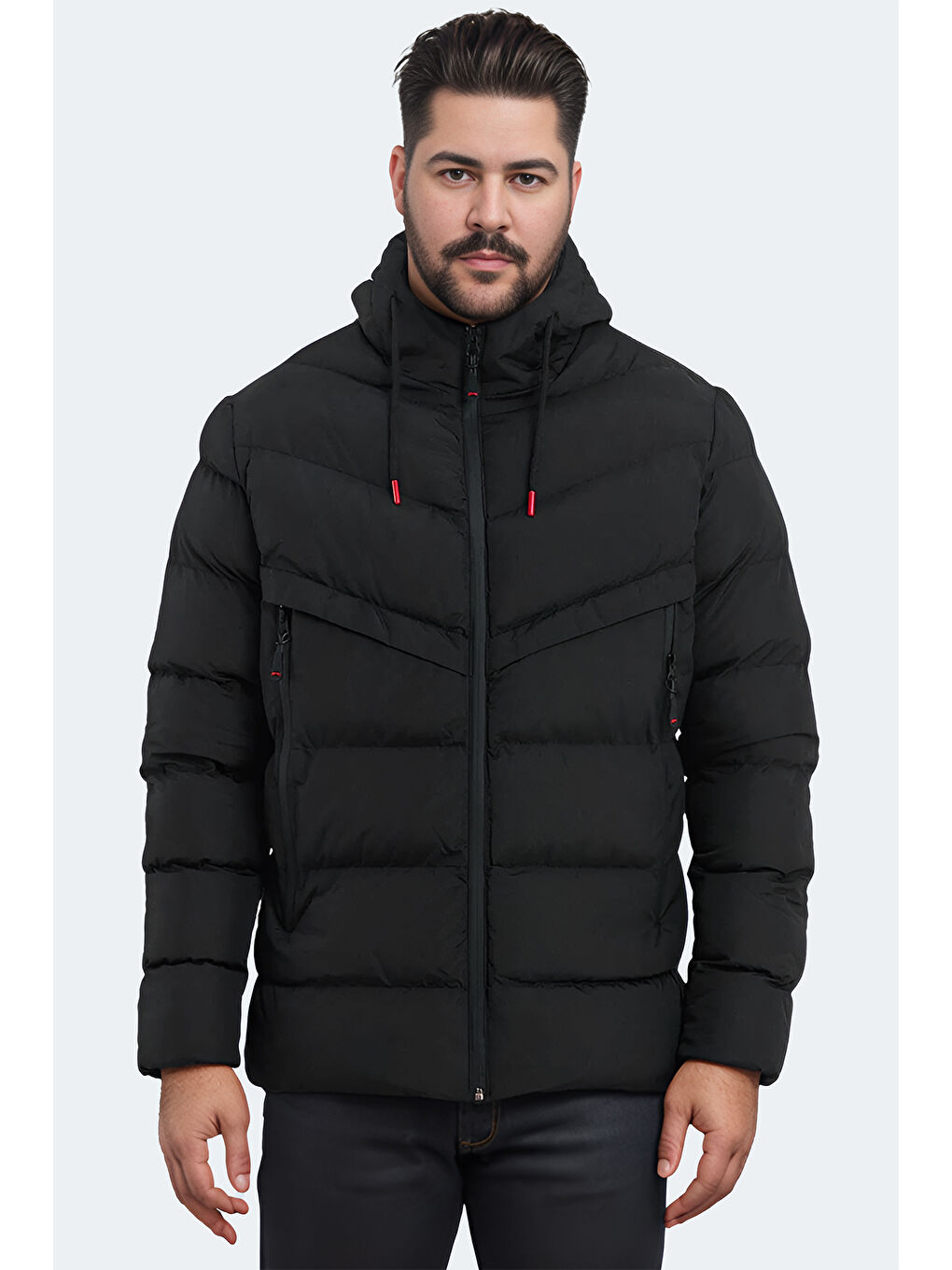 HAIFA Büyük Beden Erkek Mont &amp; Kaban Siyah