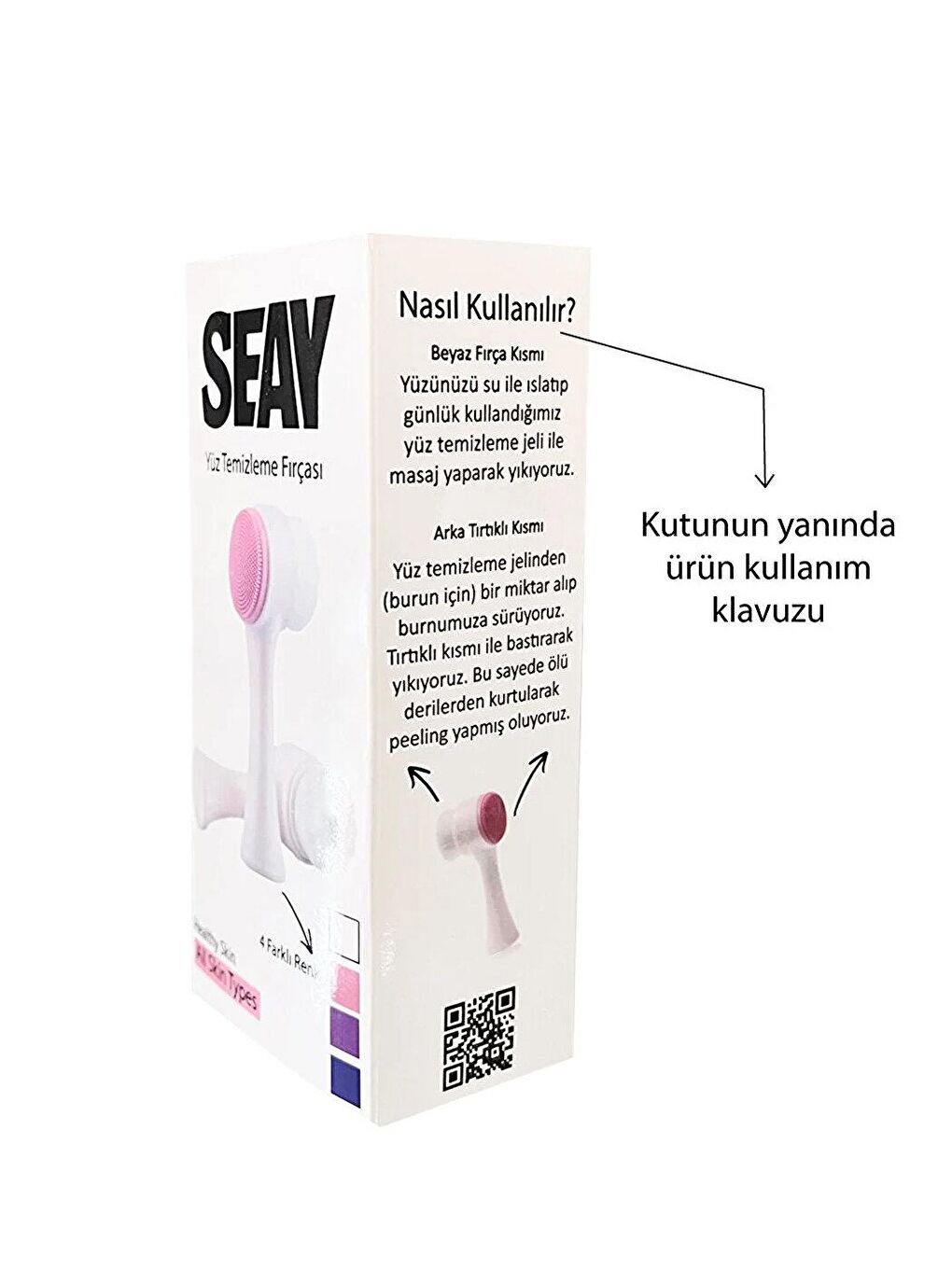 Çift Taraflı Yüz Temizleme Masaj Fırçası 350.000 Adet Saç Teli Mavi-1