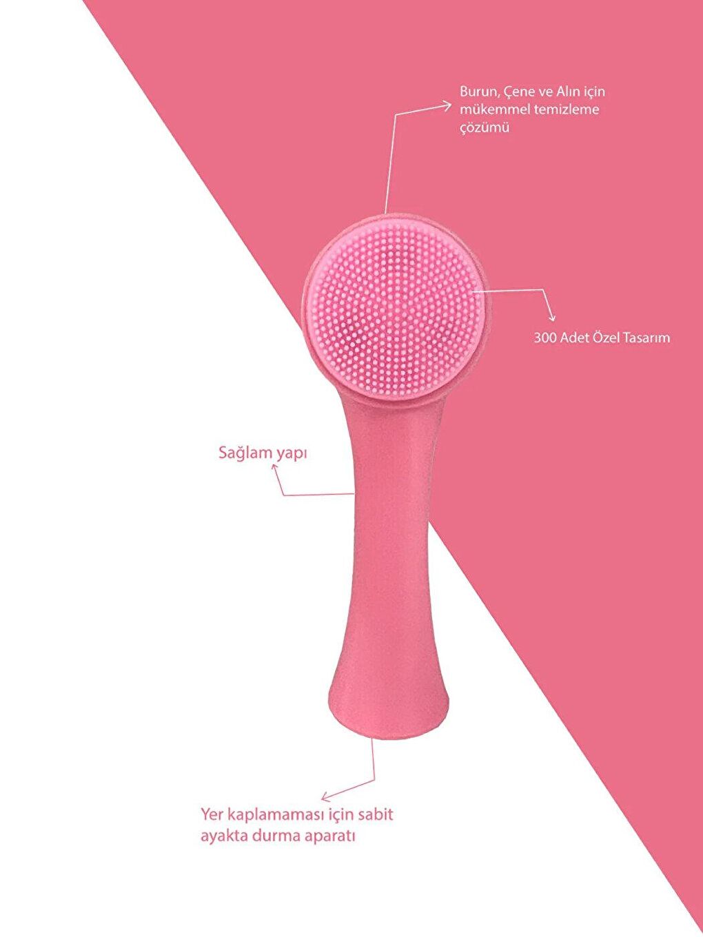 Çift Taraflı Yüz Temizleme Masaj Fırçası 350.000 Adet Saç Teli Mavi-2