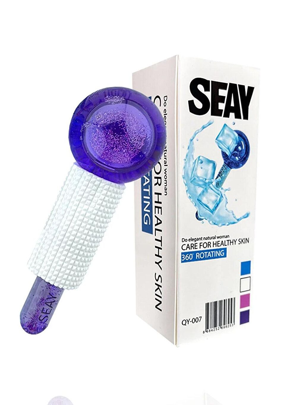 Ice Globe Buz Küresi Soğuk Terapi Topu Masaj Tasarımlı Mor Renk