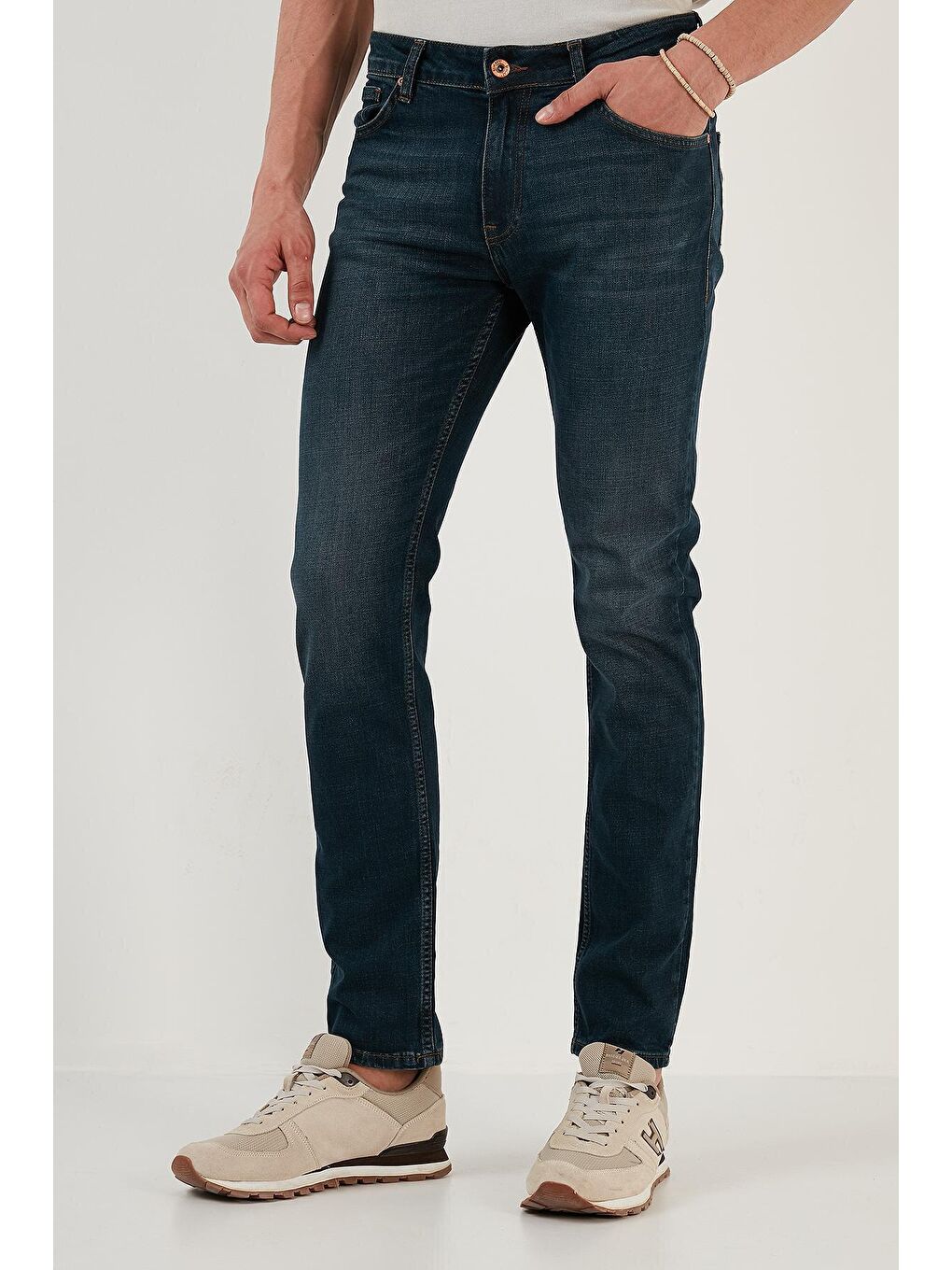 Buratti Lacivert Pamuklu Regular Fit Normal Bel Boru Paça Jeans 2202F11PARMA