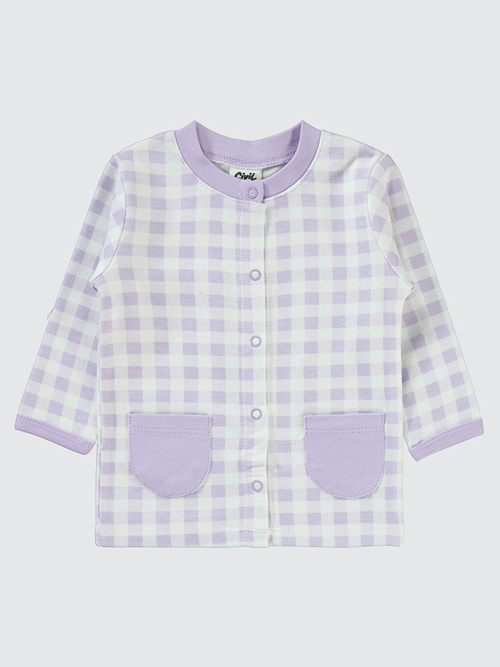 Baby Kız Bebek Pijama Takımı 1-6 Ay Lila-2