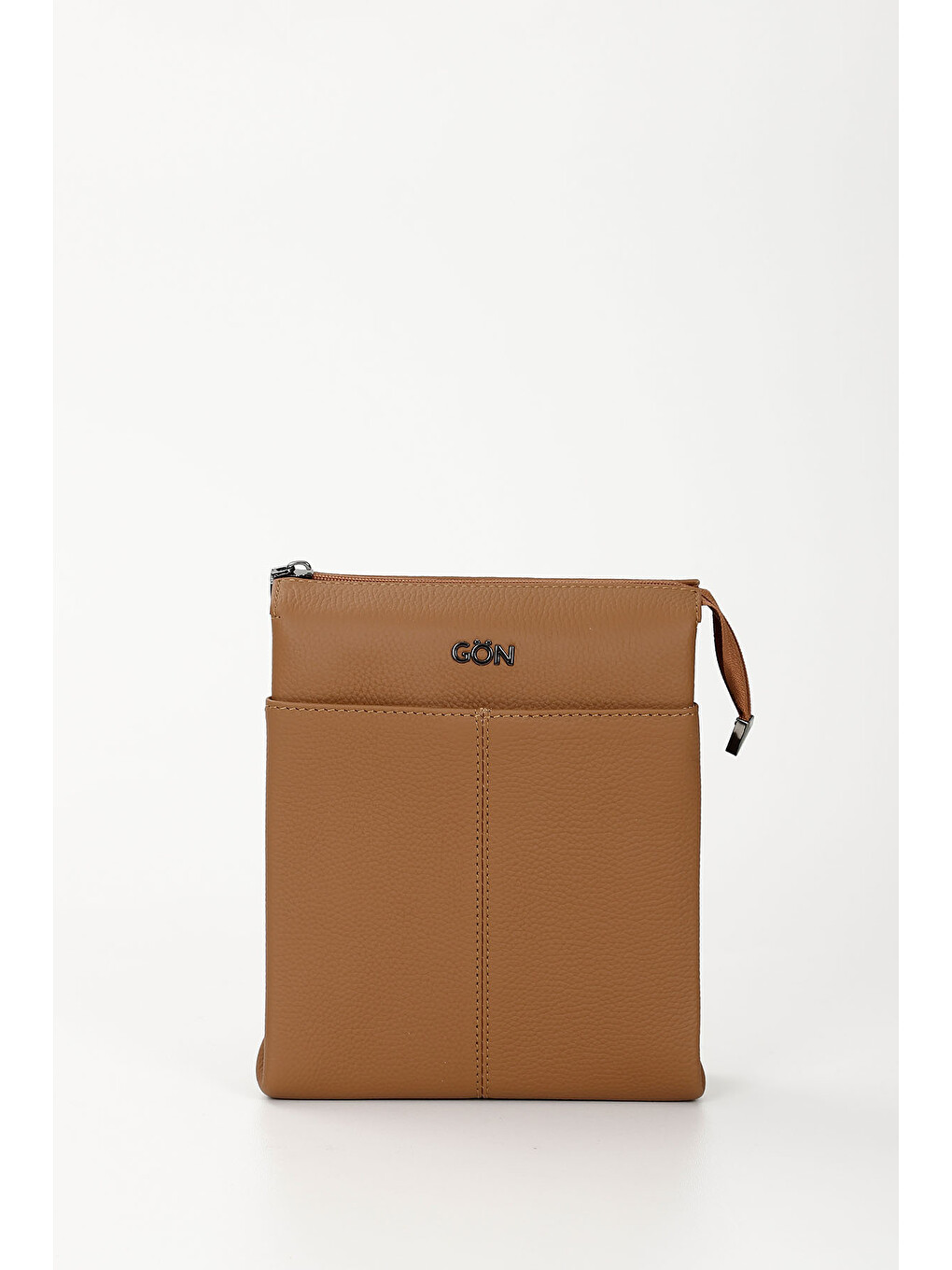 Kahverengi Taba Hakiki Deri Orta Boy Unisex Omuz Çantası Q3674