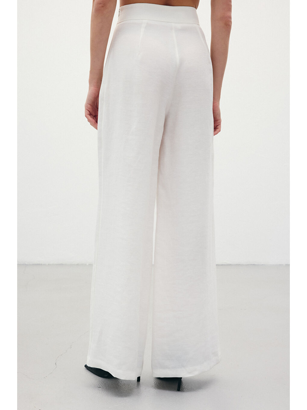 Salaş Keten Pantolon - Ekru-6