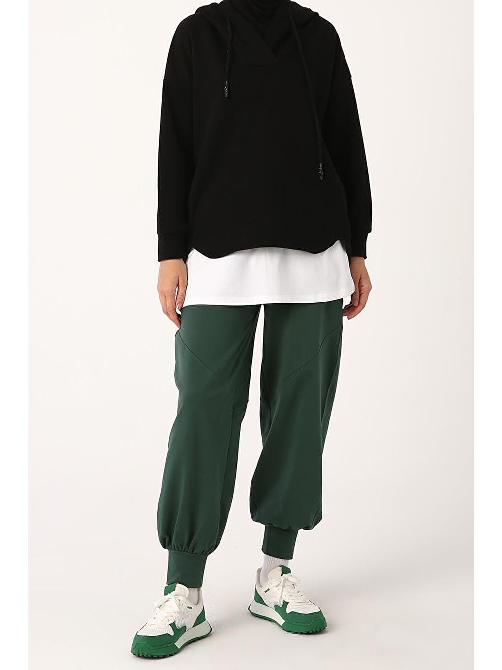 Beyaz Pamuklu Penye Kısa İçlik Etek-1