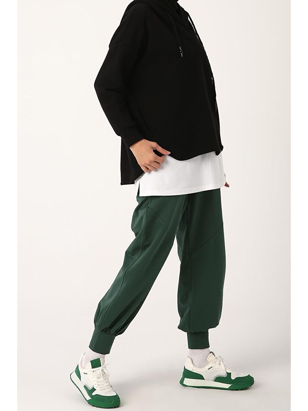 Beyaz Pamuklu Penye Kısa İçlik Etek-2