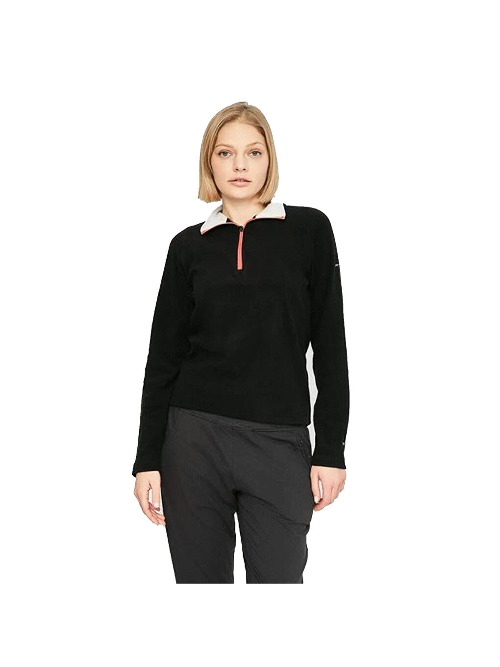 Beyaz Skylar - Fleece At100 Kadın Siyah Polar