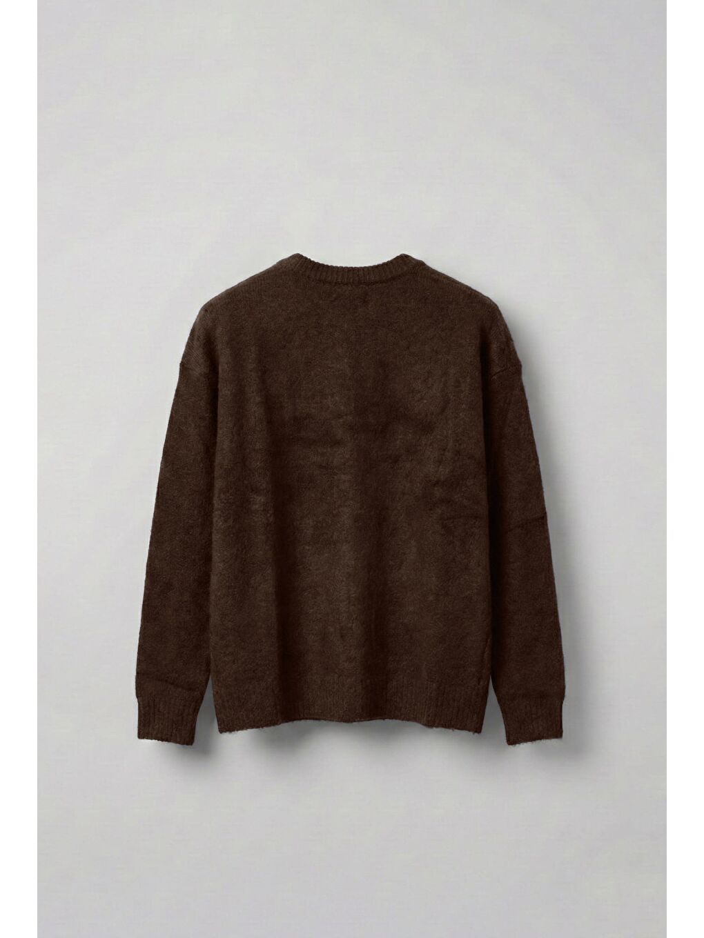 Kahverengi Erkek Oversize Yumuşak Dokulu Kazak Kahve-1