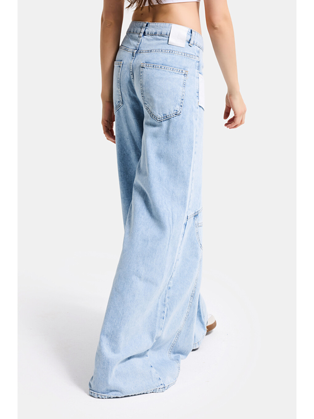 Mavi Kadın Ice Palazzo Fit Özel Tasarım Denim Jean-1