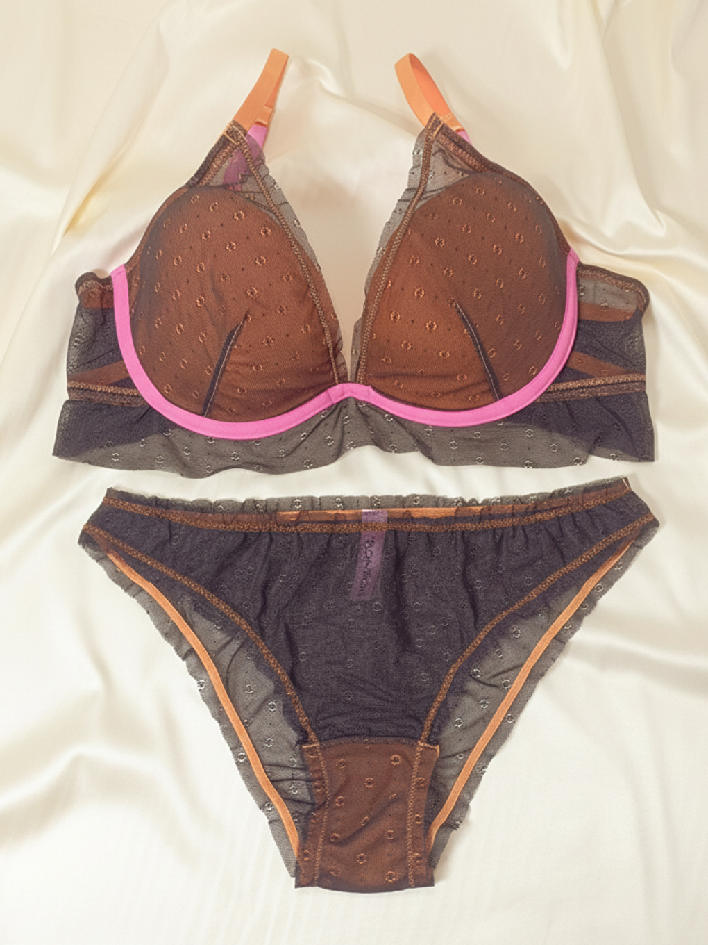 Siyah Kadın Dantelli Tüllü 2 Takım 2 Li Set Bb2146-1