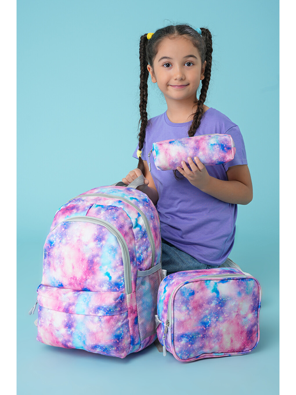 Pembe 3'lü Set İlkokul Çantası