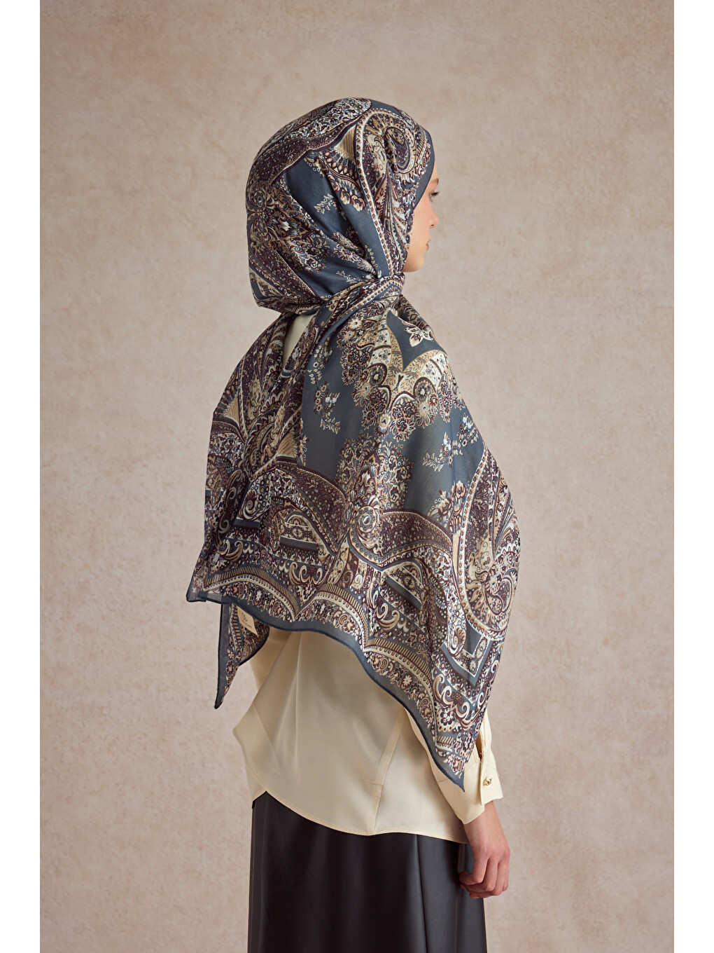 Yeşil Pamuk Şal Flow Olive-1