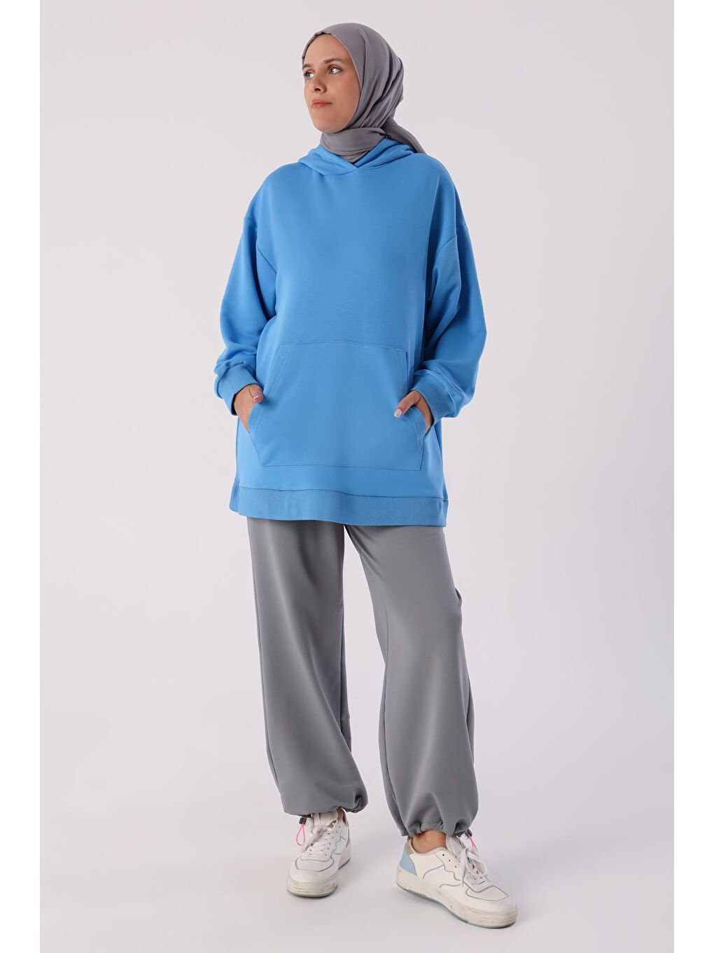 ALLDAY Mavi Kanguru Cepli Oversize Sweatshirt