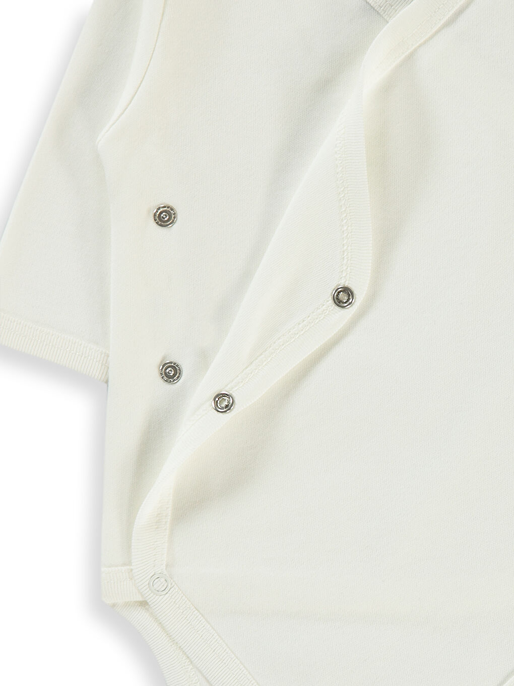 Baby Bebek Kruvaze Yaka Çıtçıtlı Badi 1-6 Ay Ekru-2