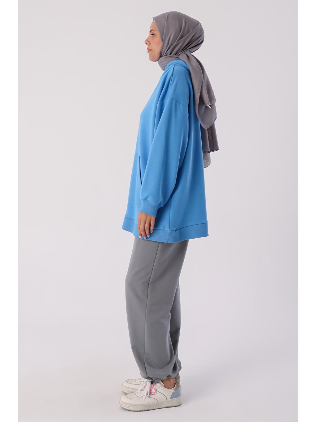 ALLDAY Mavi Kanguru Cepli Oversize Sweatshirt - 2