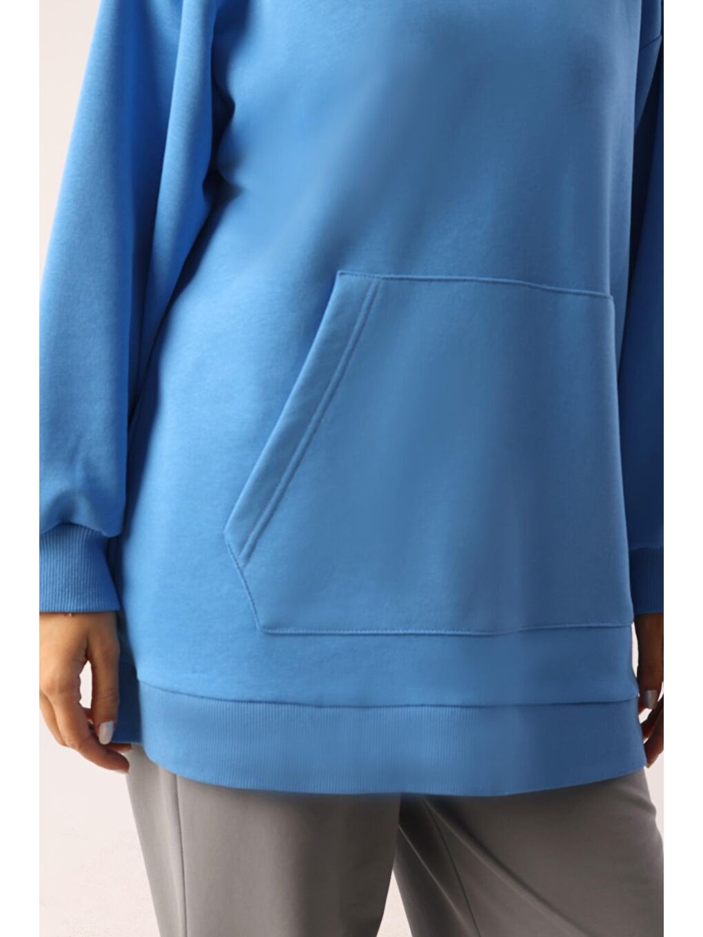 ALLDAY Mavi Kanguru Cepli Oversize Sweatshirt - 4