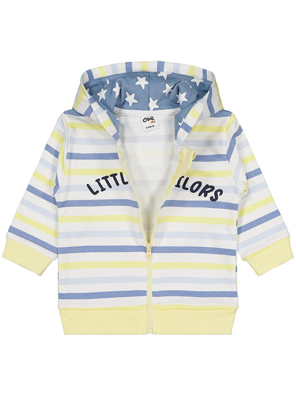 Baby Little Sailors Baskılı 6-18 Ay Hırka - Kırık Beyaz-2