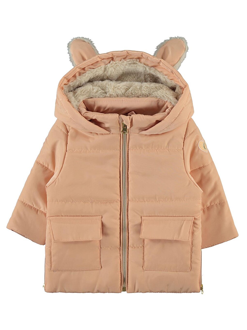 Pembe Baby Pelüş Kulaklı 6-18 Ay Mont - Pudra 18-24 Ay-2