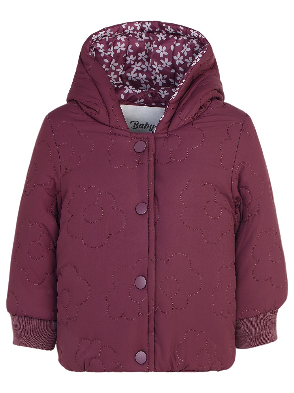 Pembe Baby Çiçek Kapitone 6-18 Ay Mont - Lila 18-24 Ay