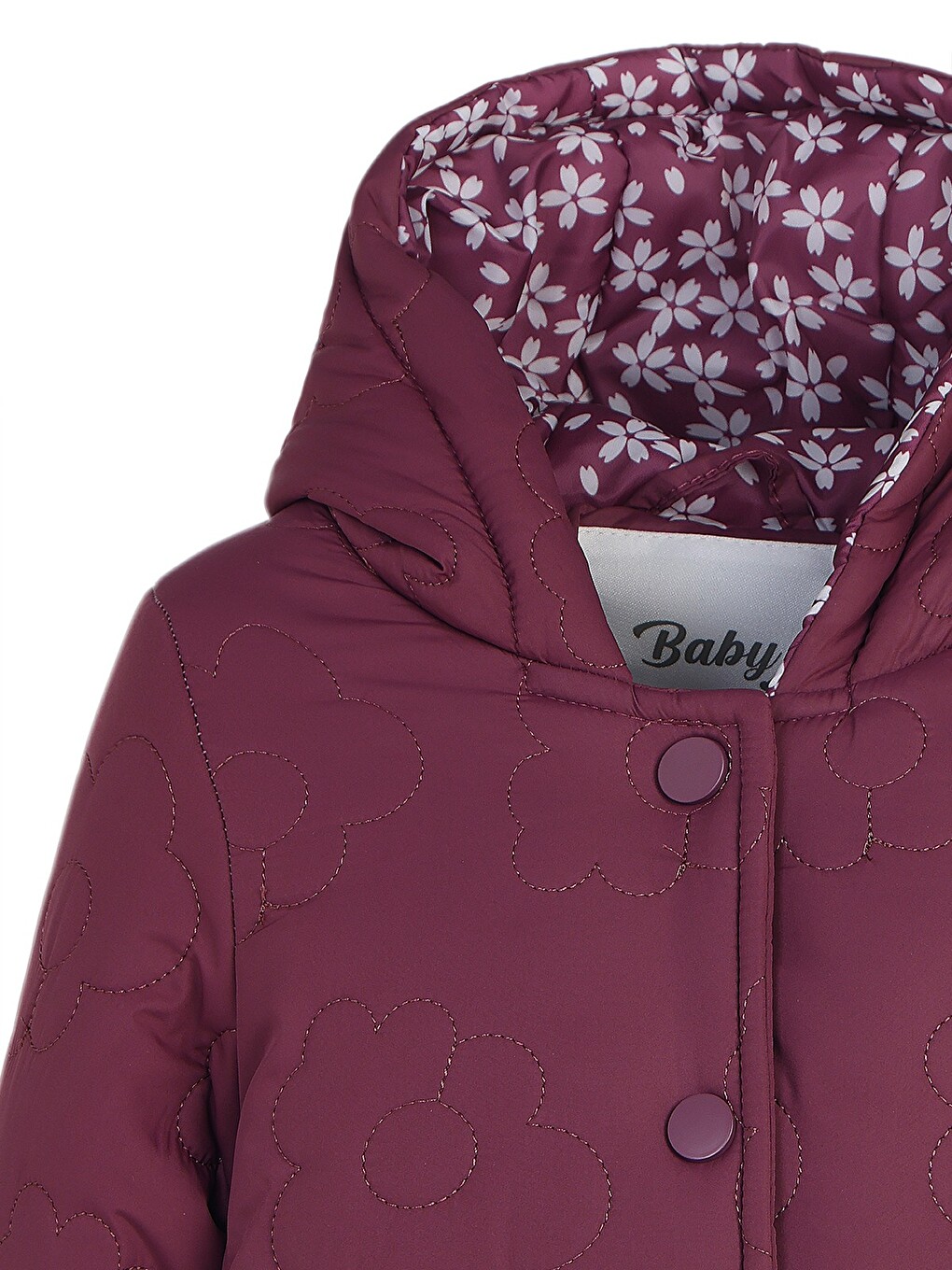 Pembe Baby Çiçek Kapitone 6-18 Ay Mont - Lila 18-24 Ay-3