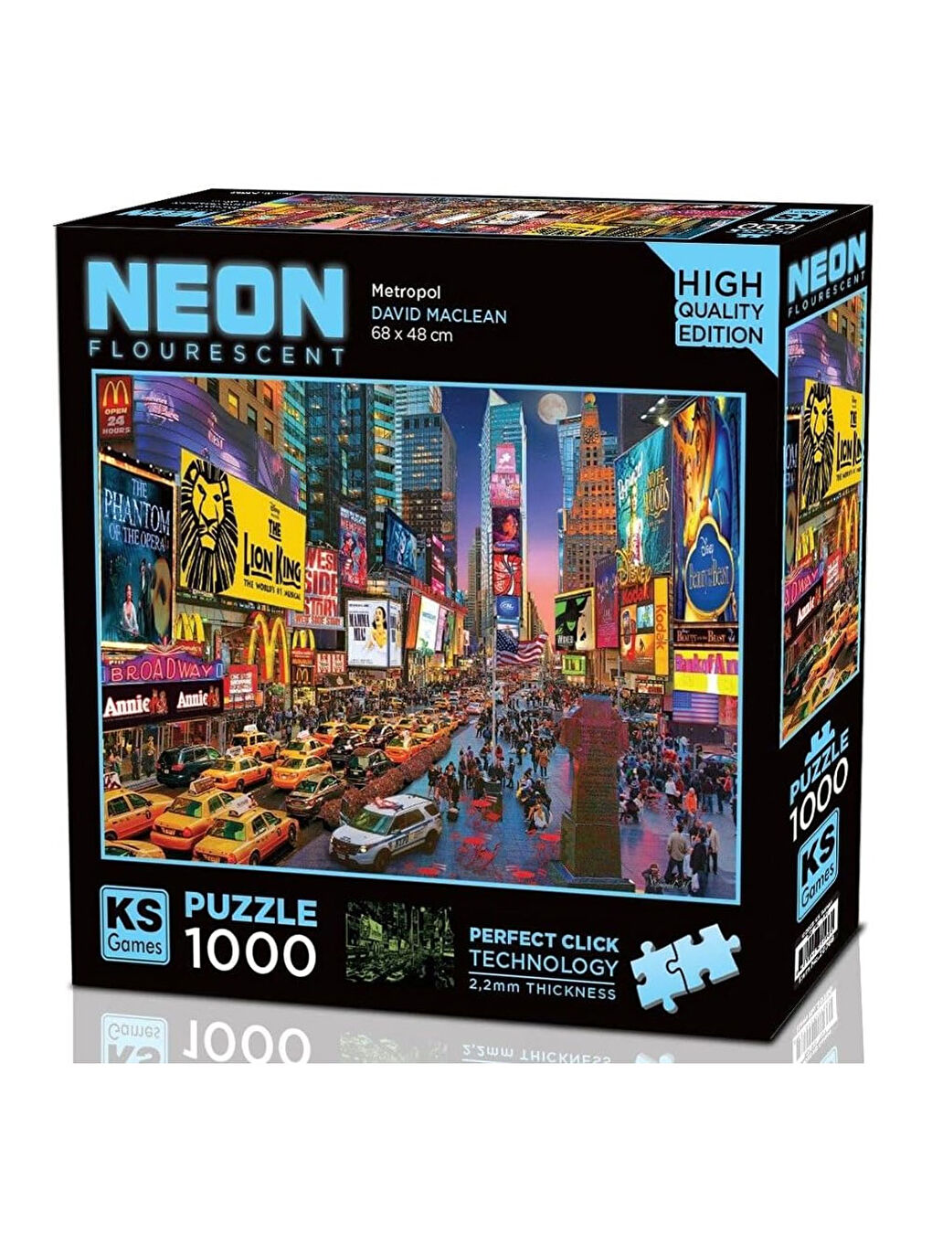 KS GAMES Renksiz Puzzle 1000 Parça Neon Metropol 20766