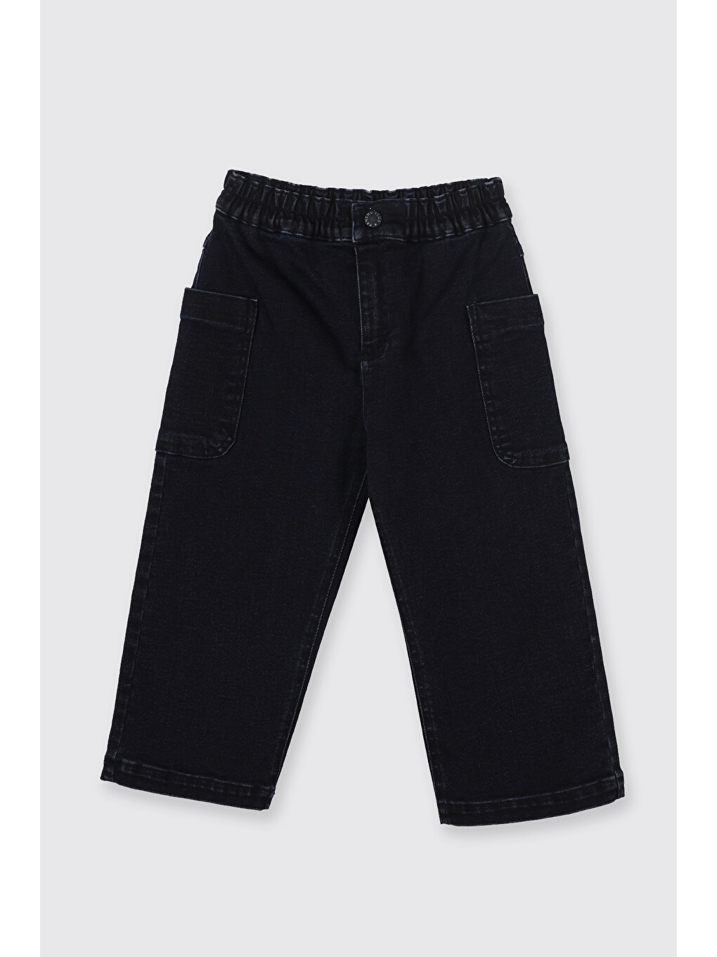 Erkek Bebek Beli Lastikli Lacivert Jean Pantolon