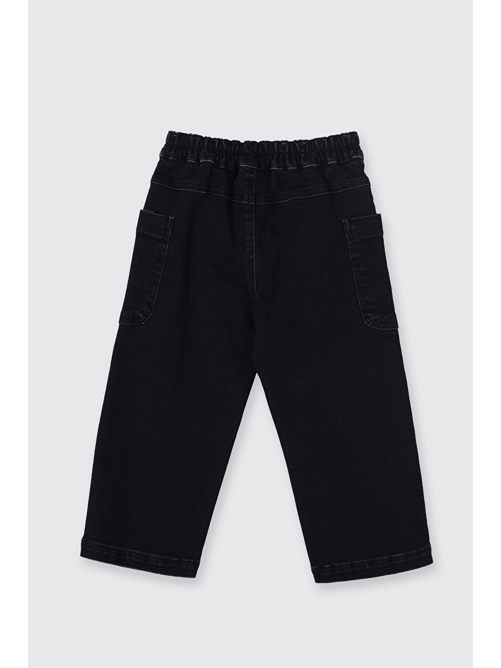 Erkek Bebek Beli Lastikli Lacivert Jean Pantolon-1