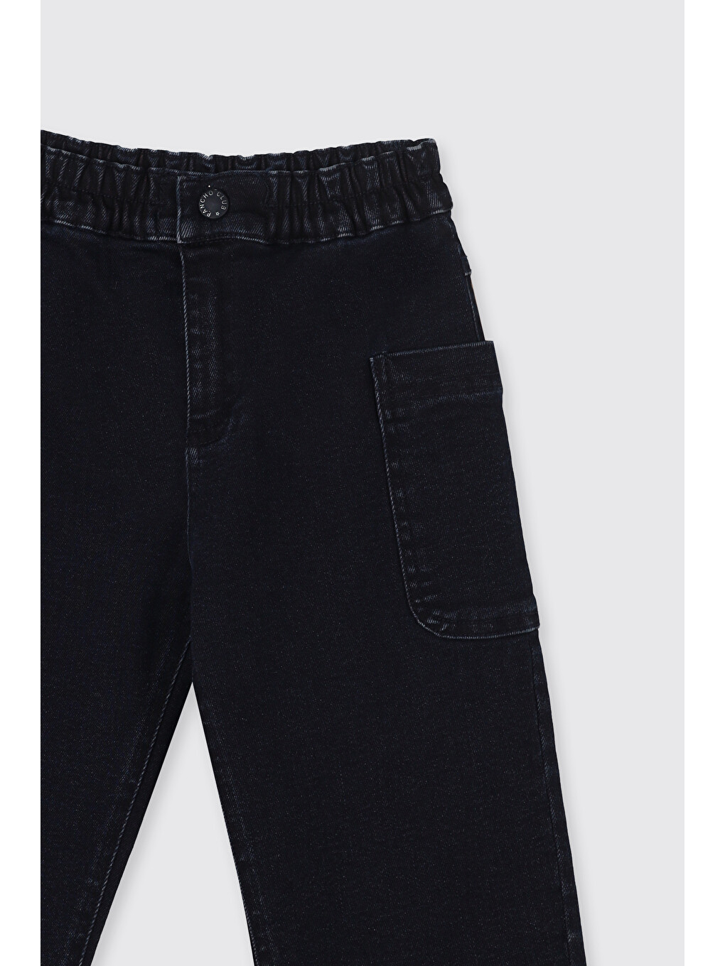 Erkek Bebek Beli Lastikli Lacivert Jean Pantolon-2