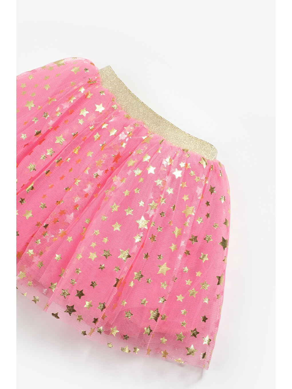 Pembe Yıldız Baskılı Kız Çocuk Tül Etek - Pauline-3