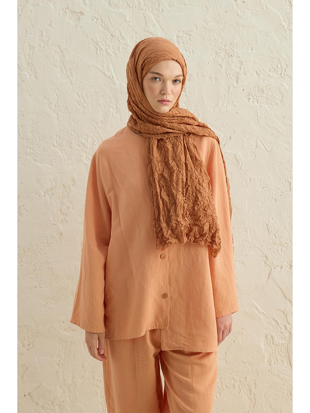Pembe Vual Kraş Şal Şeftali-1