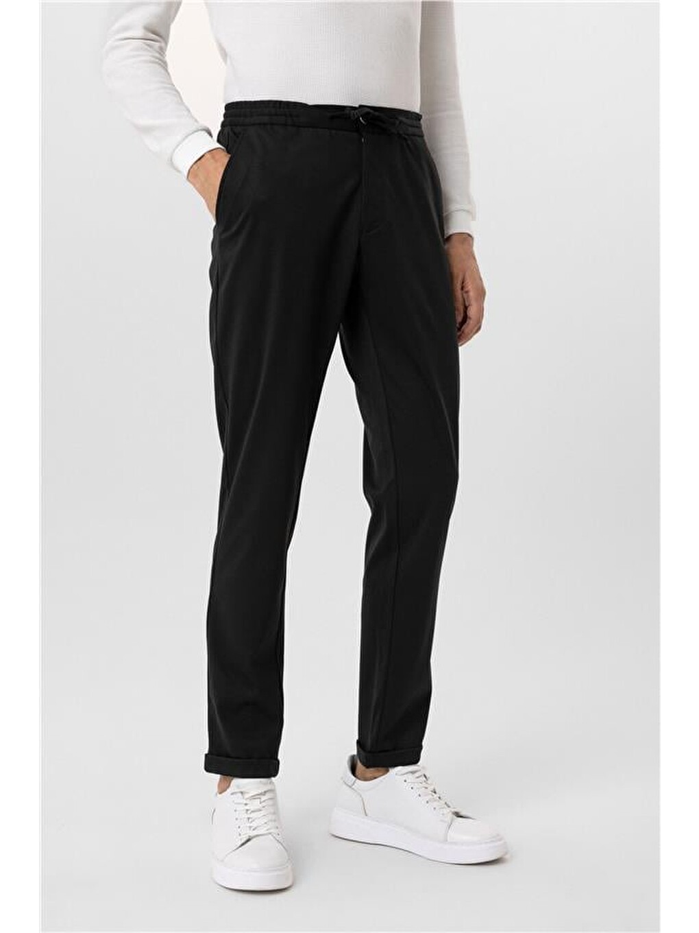 Siyah Slim Düz Pantolon